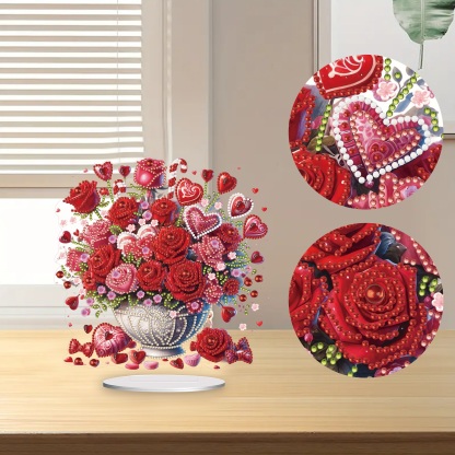 5D DIY Special Shape Diamond Painting Desk Ornament Vase Flower Decor Kit