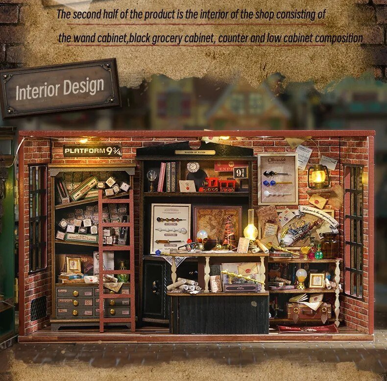 Magic Wand Shop Miniature Book Nook Kit