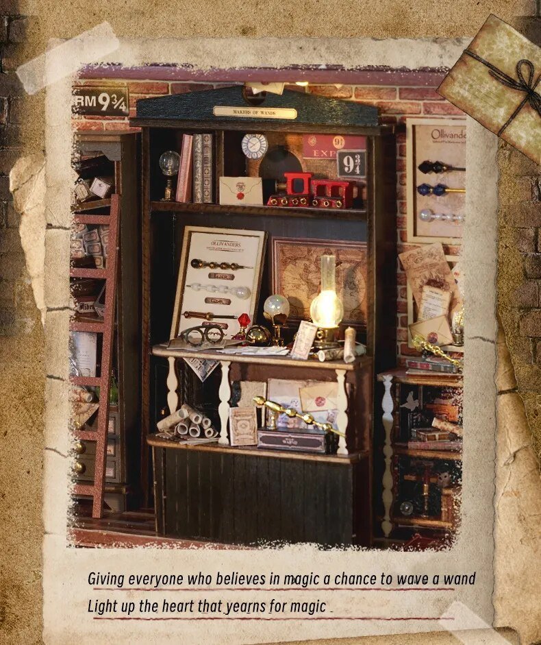 Magic Wand Shop Miniature Book Nook Kit