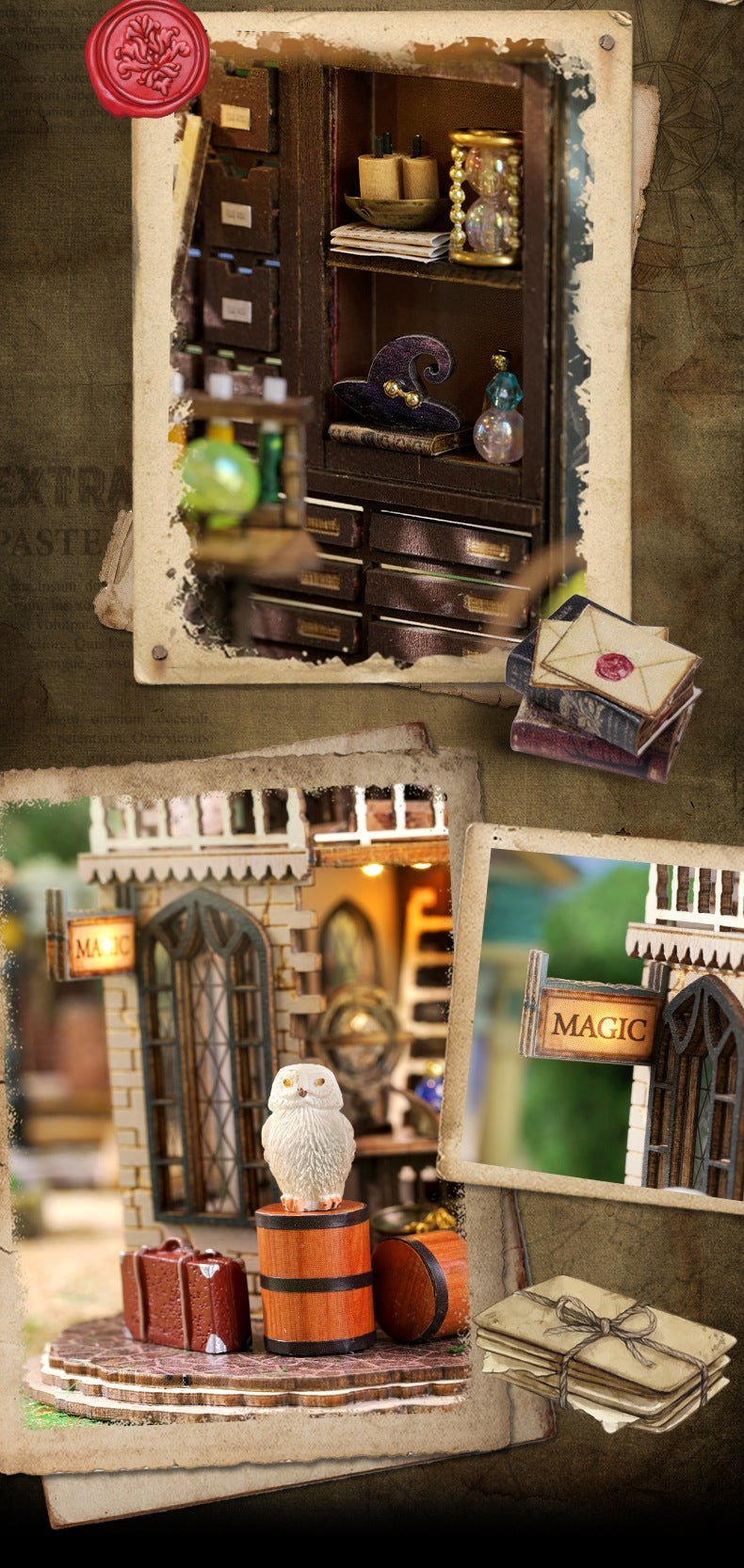 Magic Workshop Ruins Miniature Book Nook Kit