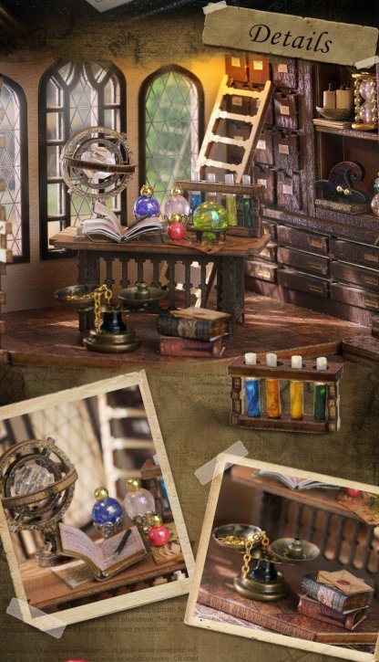 Magic Workshop Ruins Miniature Book Nook Kit