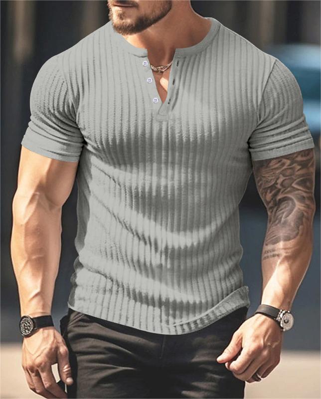 Short-Sleeved V-Neck Slim-Fit Short Sleeves