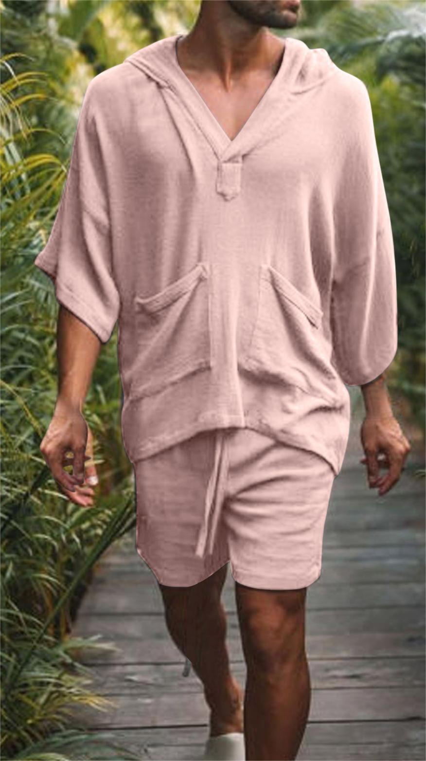 Loose Men's Casual Two Piece Set