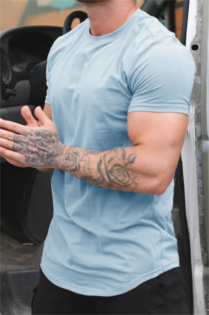Short-Sleeved Trendy Training And Fitness T-Shirt