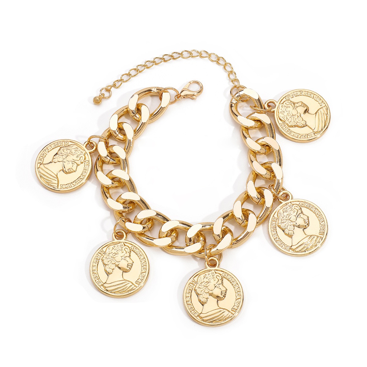 Five Coin Bracelet