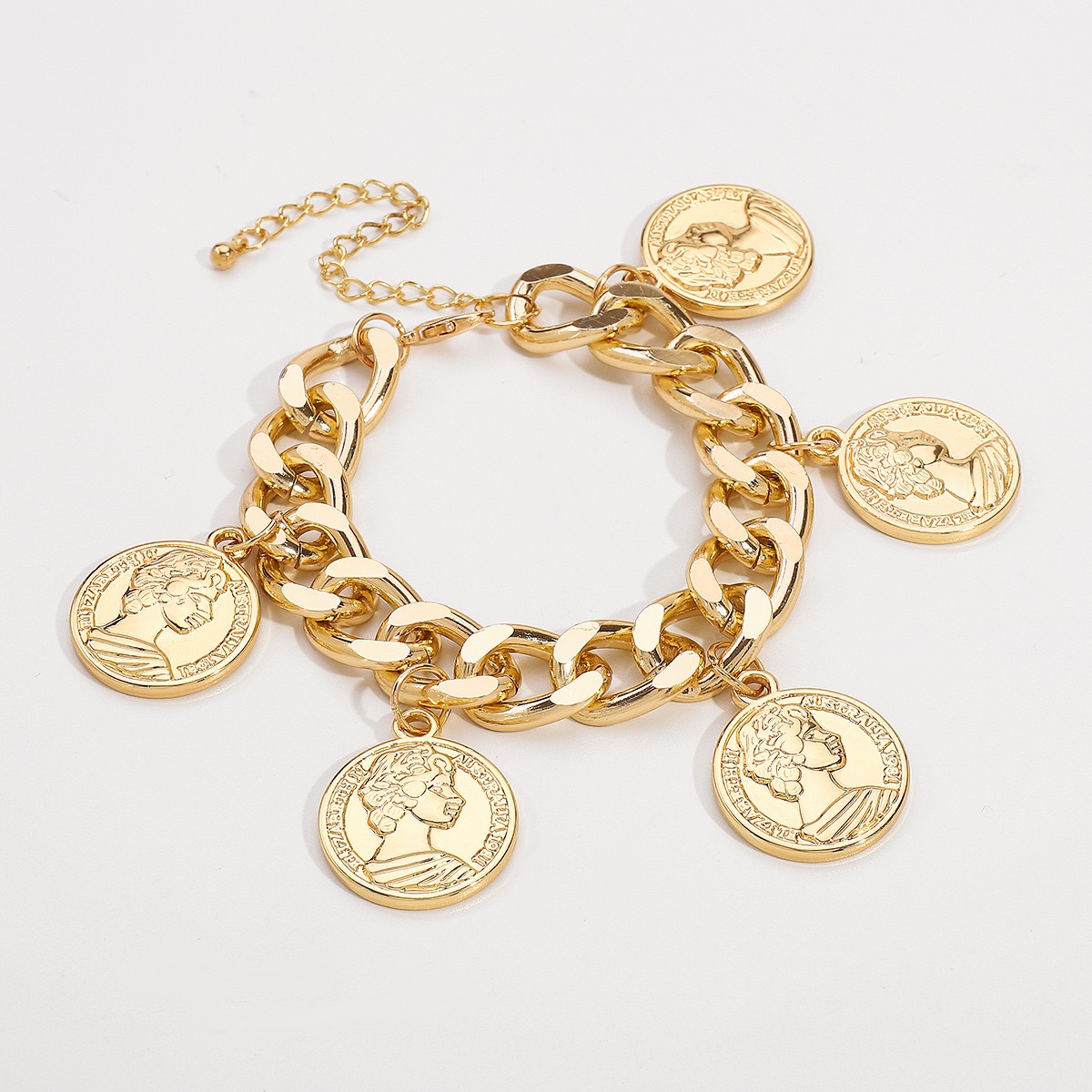Five Coin Bracelet