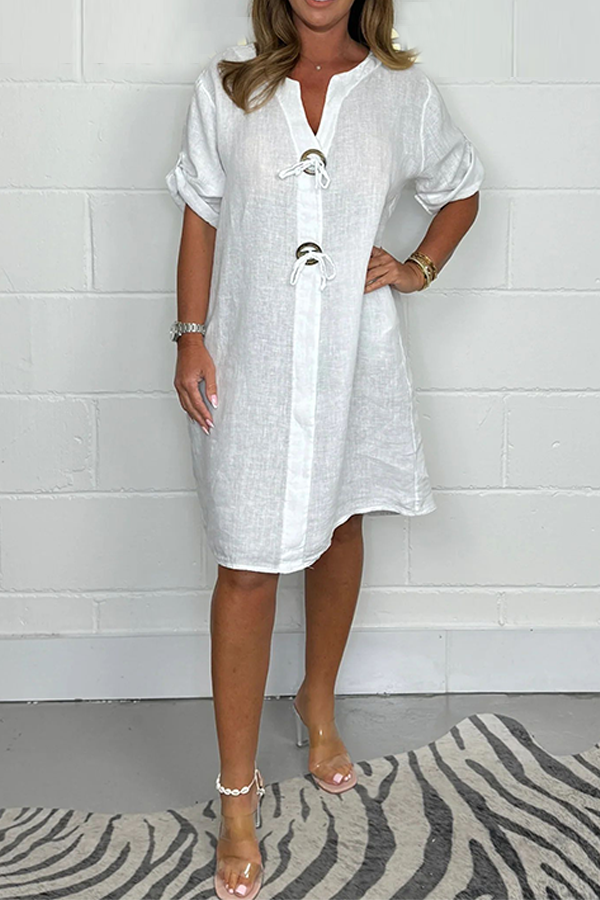 Button Up Tunic Dress