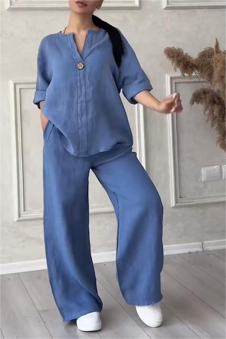 Solid Color Leisure Suit