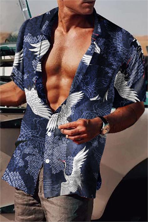 Loose Casual Short Sleeve Cardigan Shirt