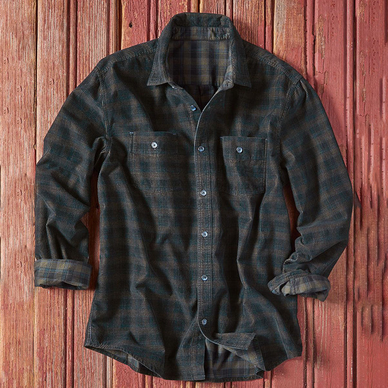 Casual Plaid Pocket Shirt