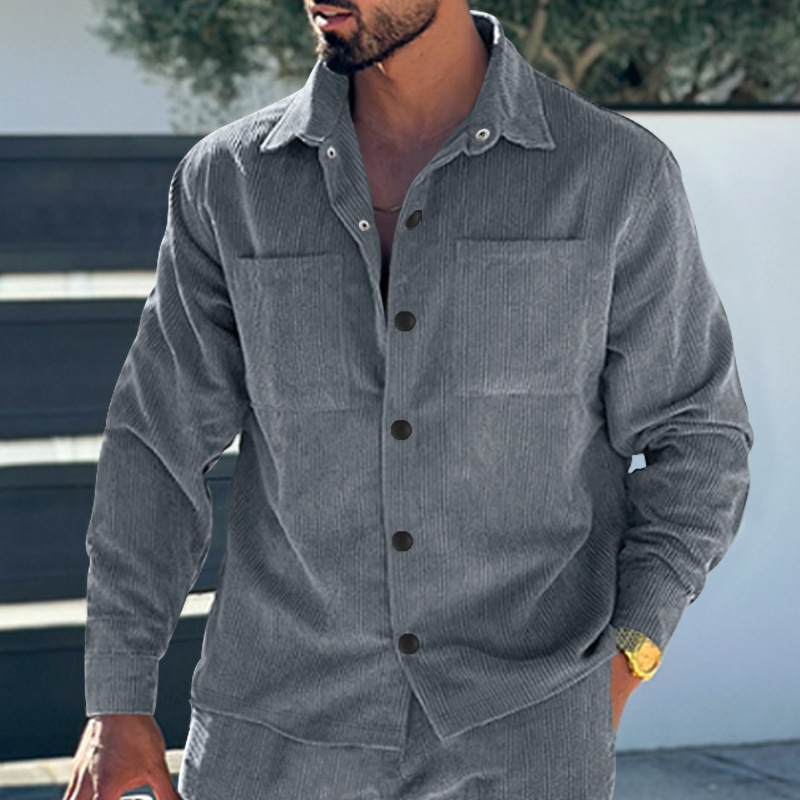 Multi-Pocket Slim Fit Casual Men's Coat