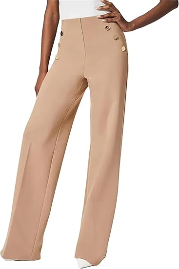 Women's Plus Size High Stretch High-Waist Wide-Leg Pants