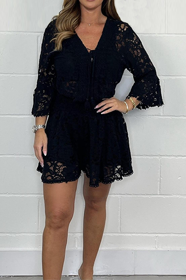 Lace Top & Shorts Co-Ord