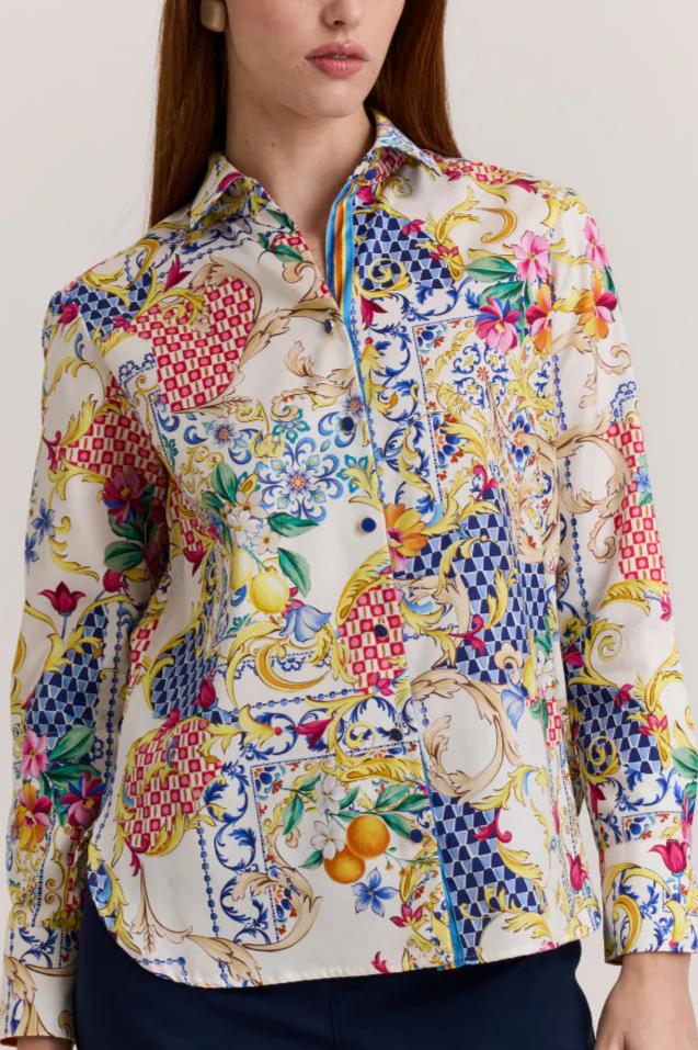  Long Sleeve  Print Shirt