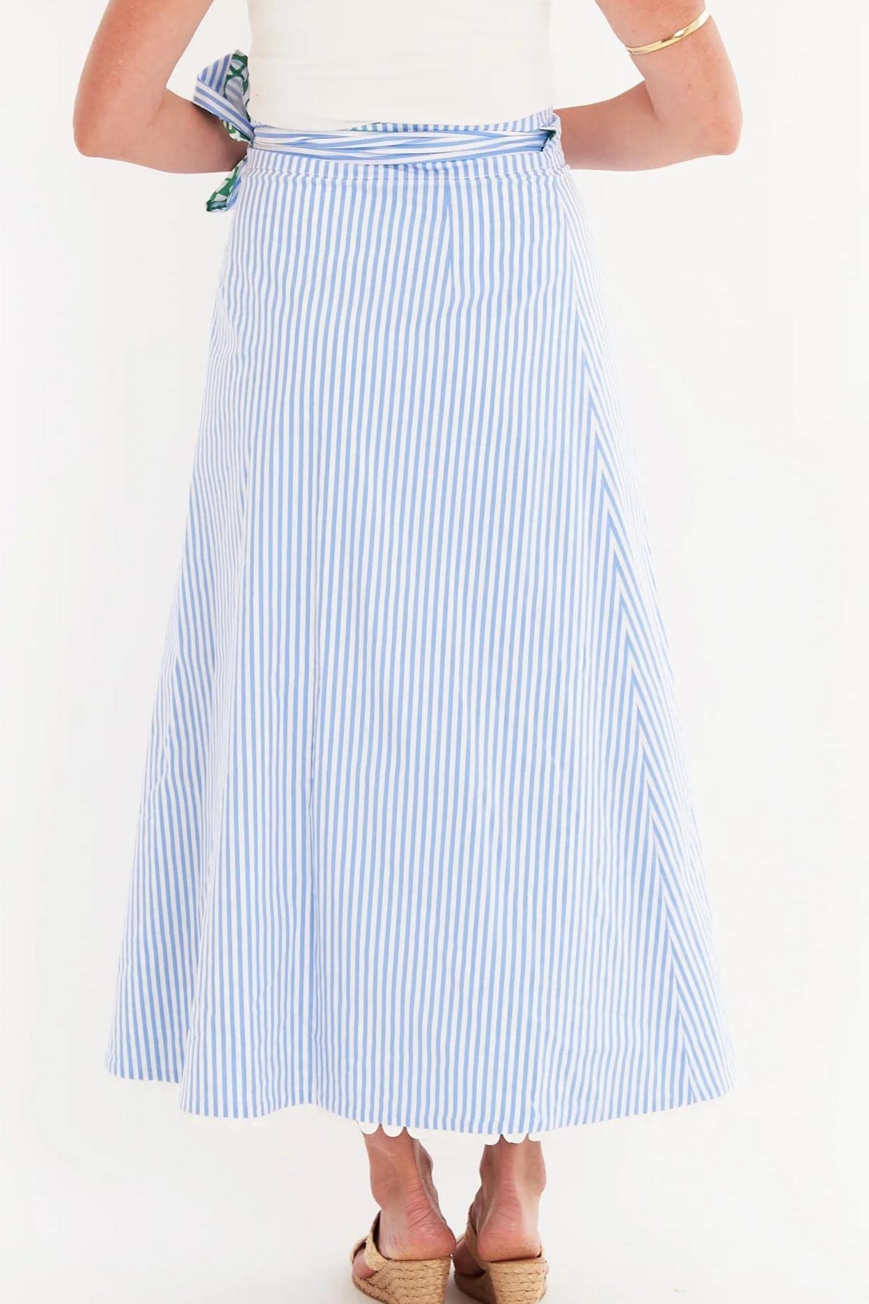 Reversible Abstract-Print Mid-Length Wrap Skirt