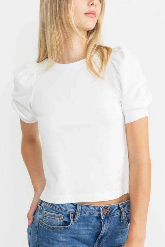 Puff Sleeve Crop Top