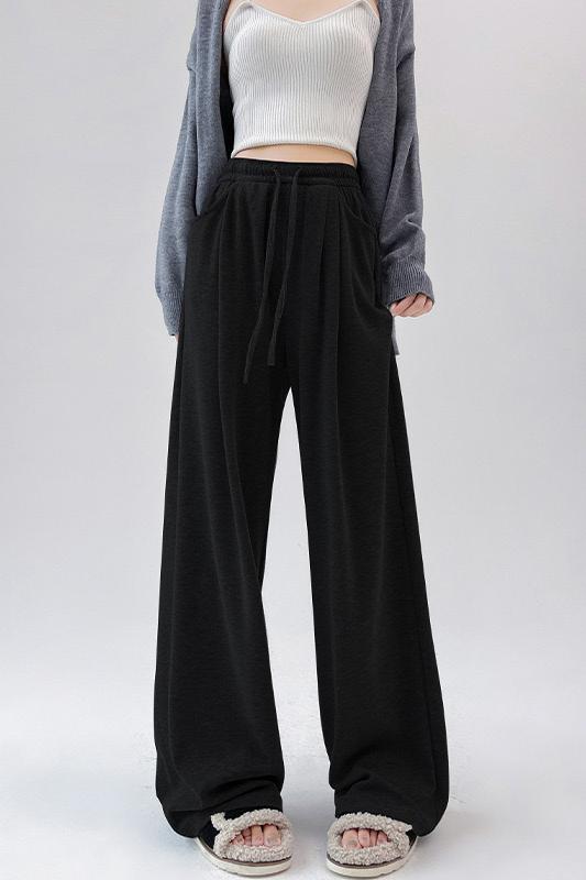 [Special offer]Gray Wide-leg Knitted Pants