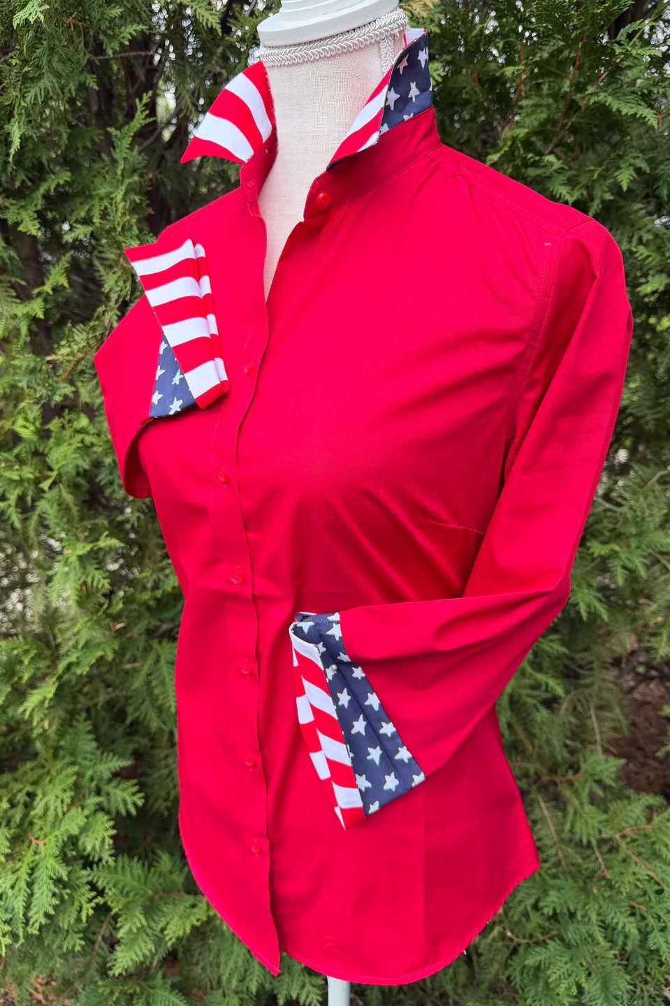 Flag Accent Casual Blouse