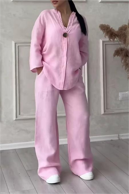 Solid Color Leisure Suit