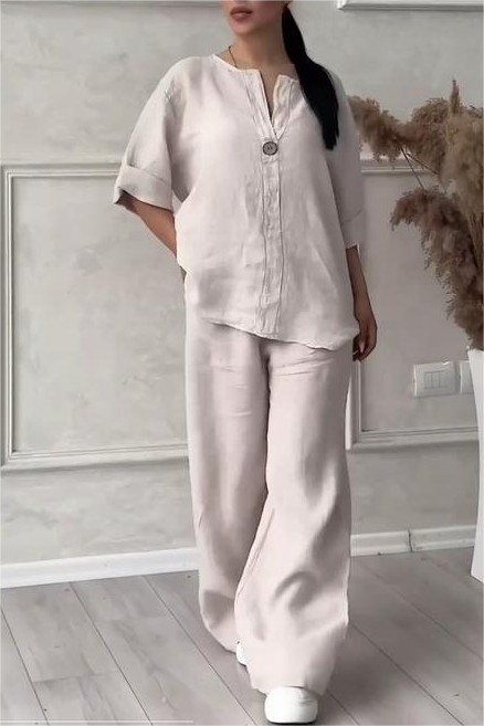 Solid Color Leisure Suit