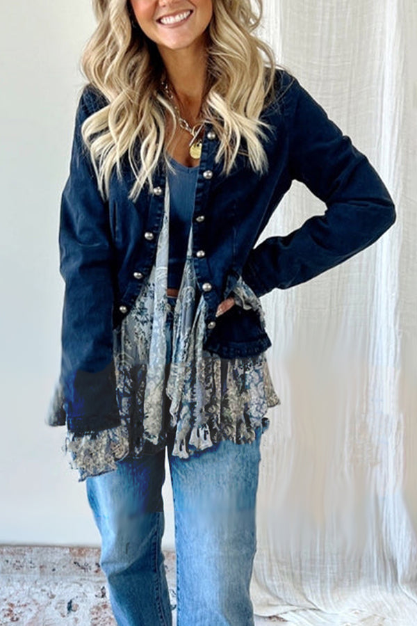 Lizzie Ruffle Buttons Jacket