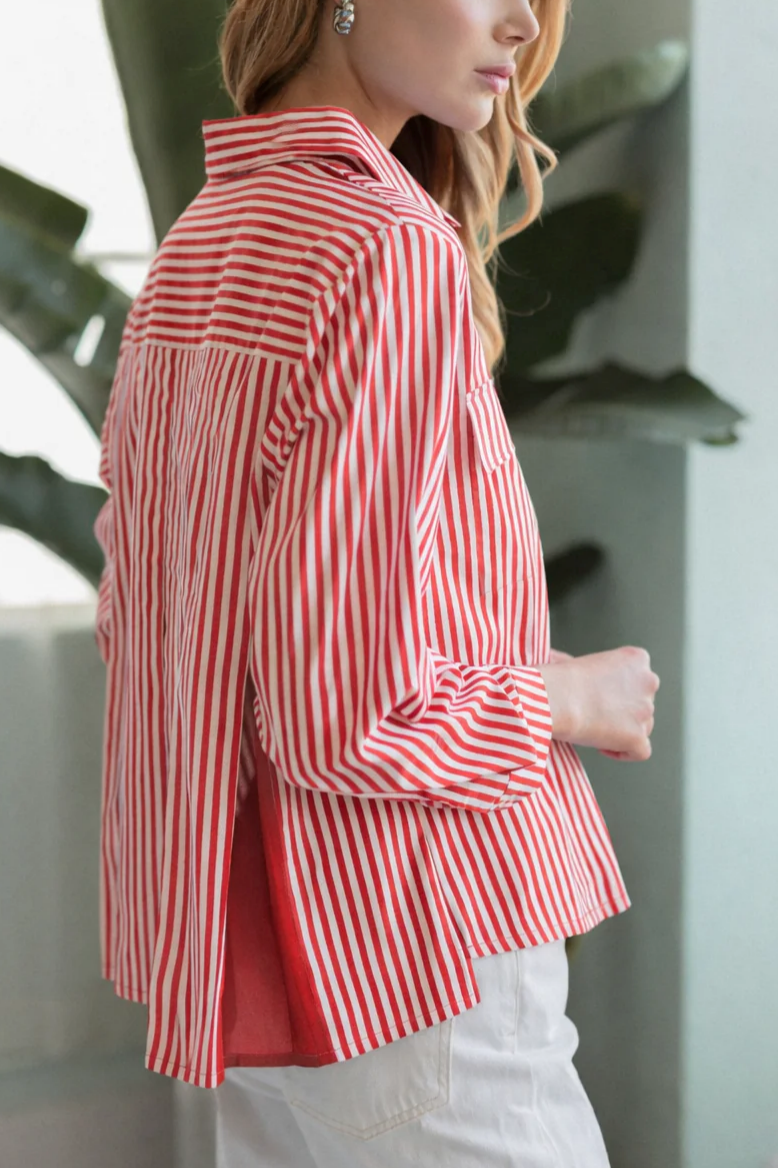 Striped Button-Down Shirt