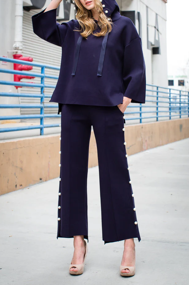 Pearl Embellished Leisure Suit