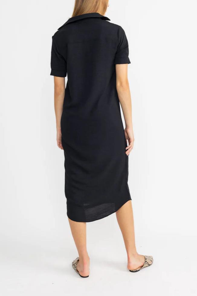 Polo Collar Midi Dress