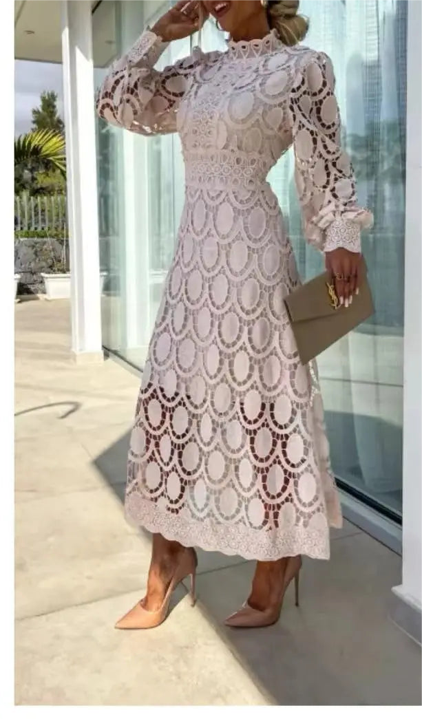 Elegant Lace Long Sleeve Dress