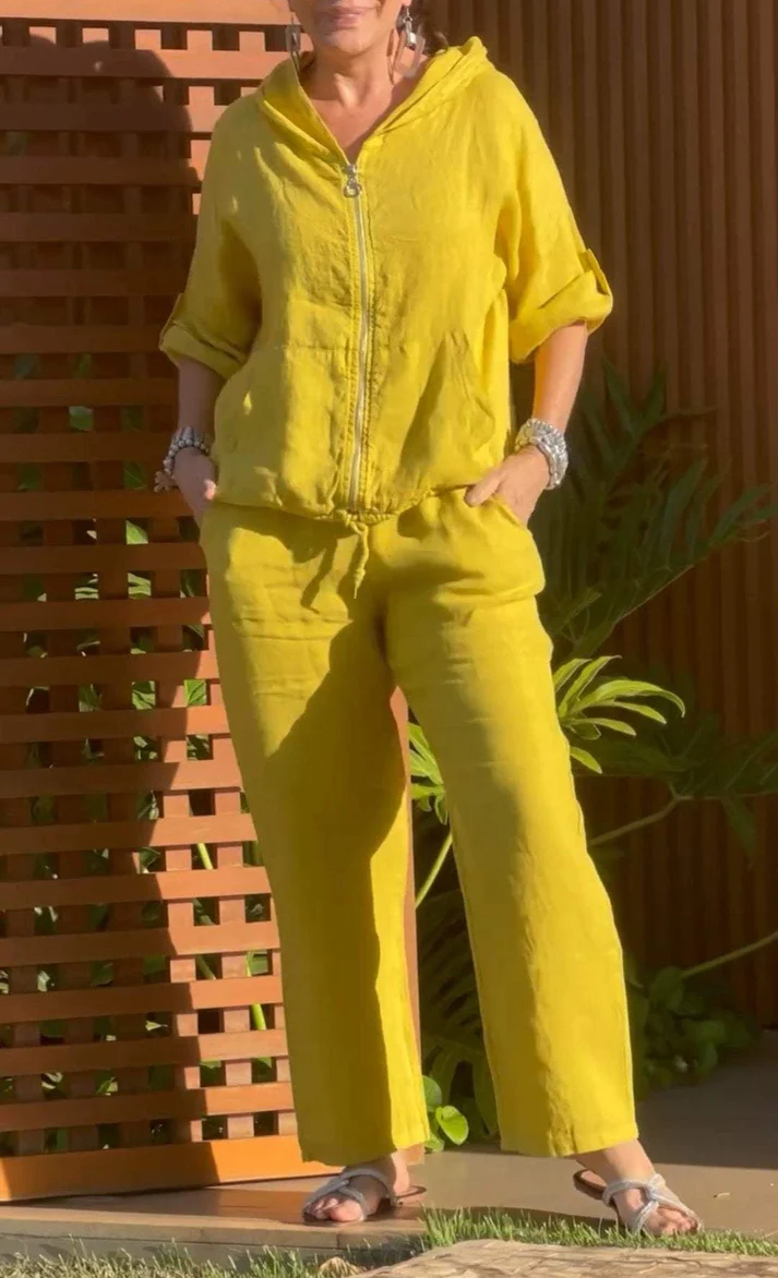 Casual Hooded Zipper Two-piece Suit