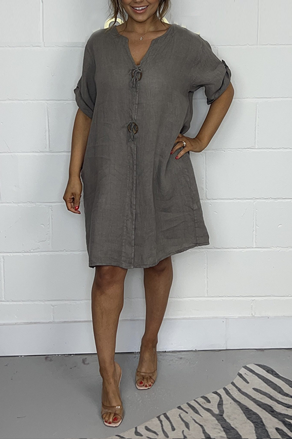 Button Up Tunic Dress