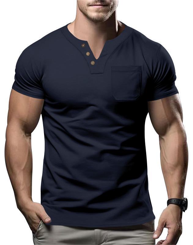 Casual T-shirt V-neck Fashion Slim Short Sleeve Top