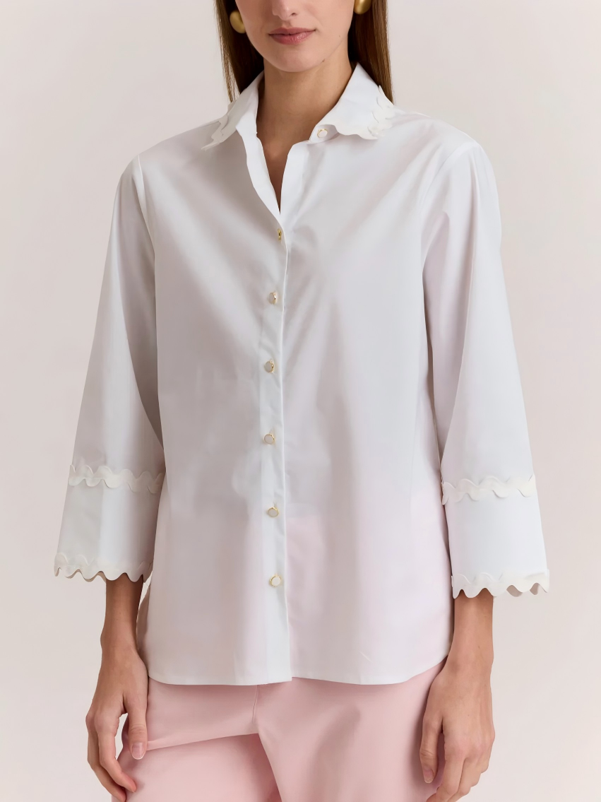 3/4 Sleeve Black Blouse