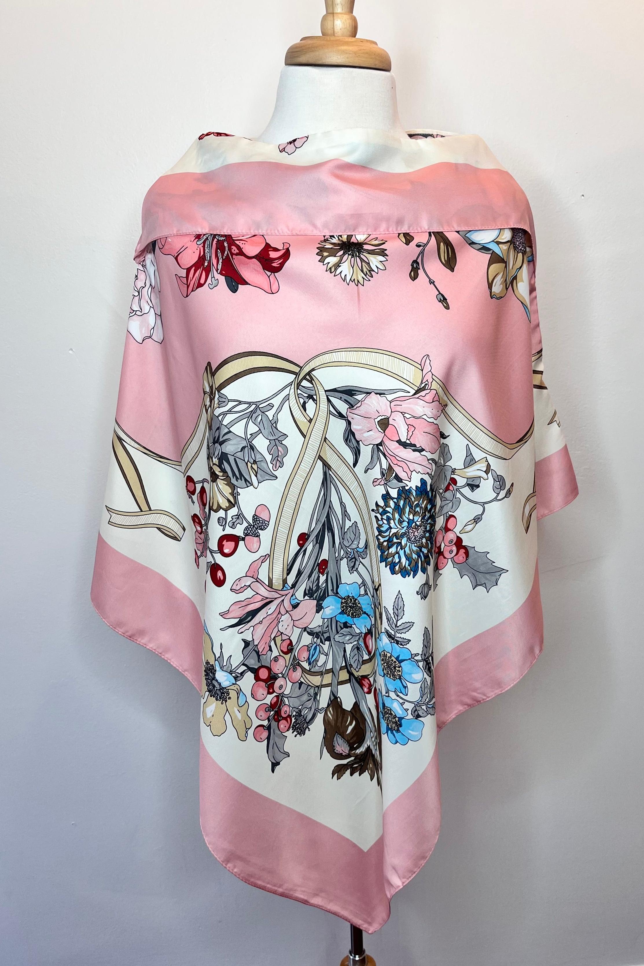 Floral Print Poncho