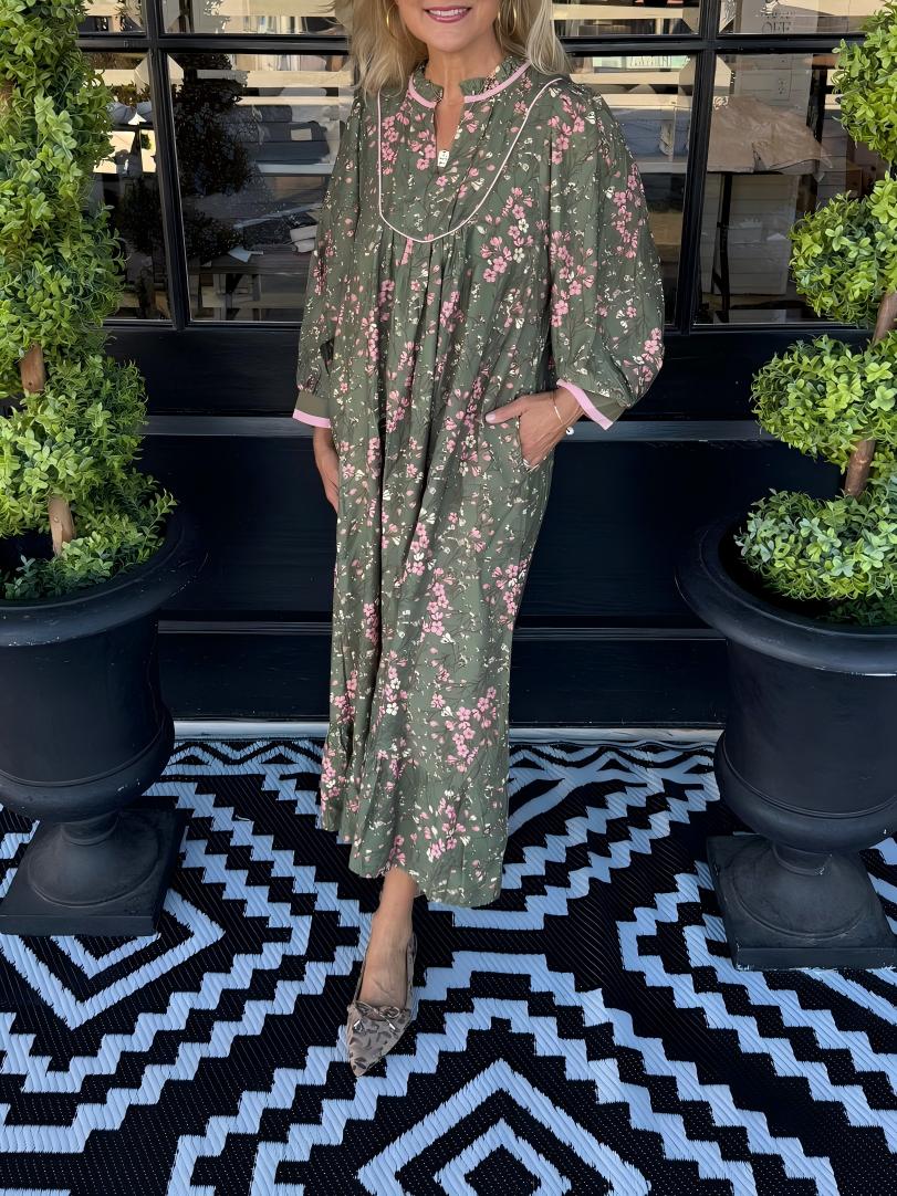 Rachel Floral Pocket Midi Dress