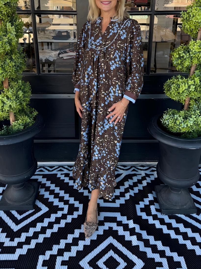 Rachel Floral Pocket Midi Dress