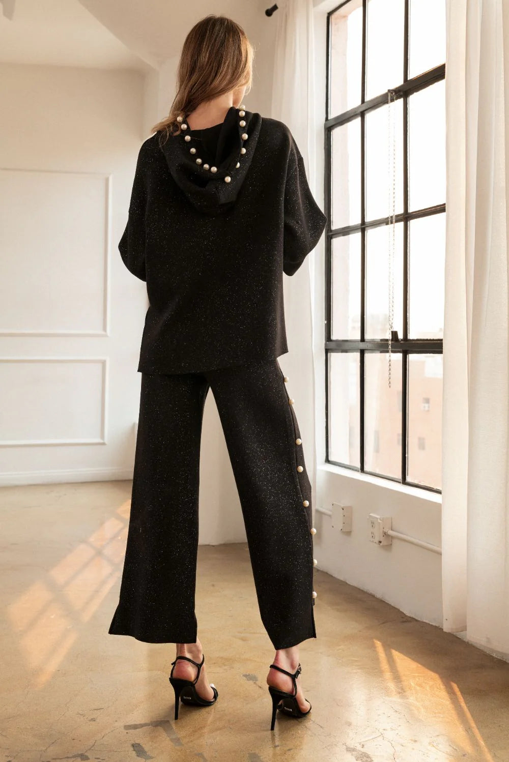 Pearl Embellished Leisure Suit