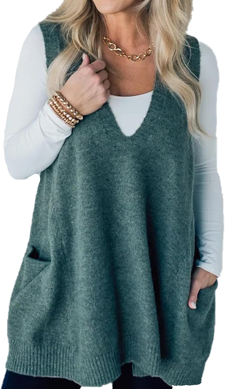 Simple And Stylish Sleeveless Sweater