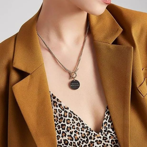 Chic Minimalist Sweater Letter Necklace