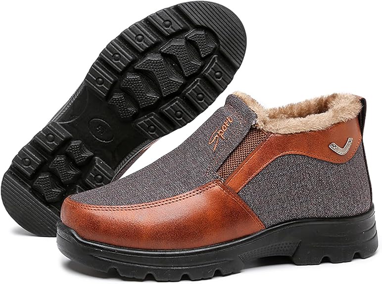 Men's Winter Fleece Warm Comfortable Sneakers-caipcmall