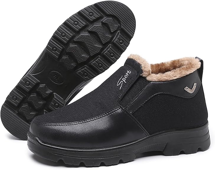 Men's Winter Fleece Warm Comfortable Sneakers-caipcmall