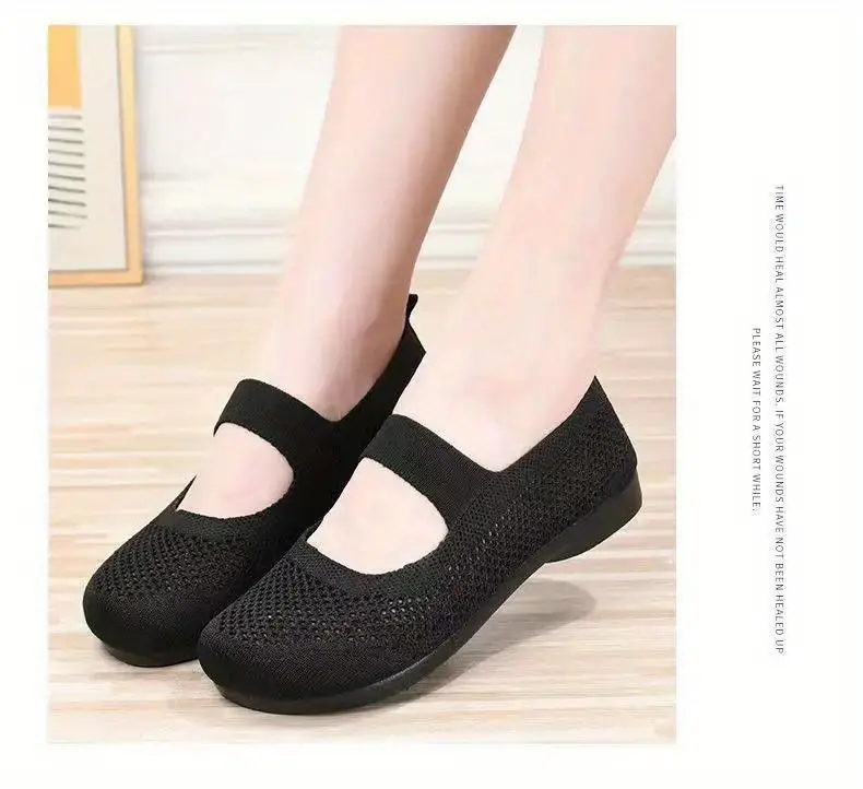 solid color mesh flats women s ankle band lightweight slip details 7
