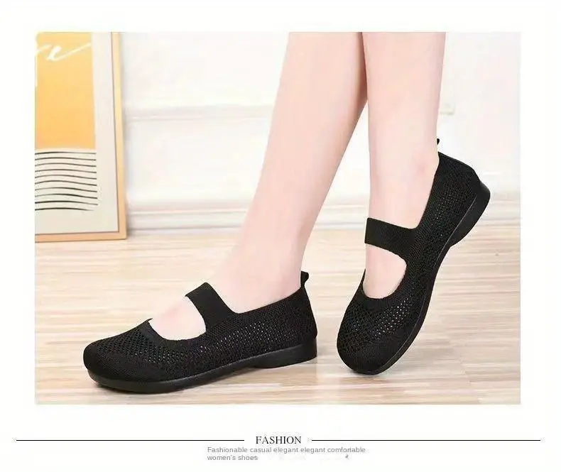 solid color mesh flats women s ankle band lightweight slip details 6