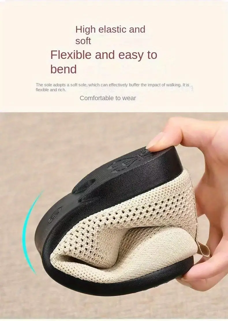 solid color mesh flats women s ankle band lightweight slip details 2