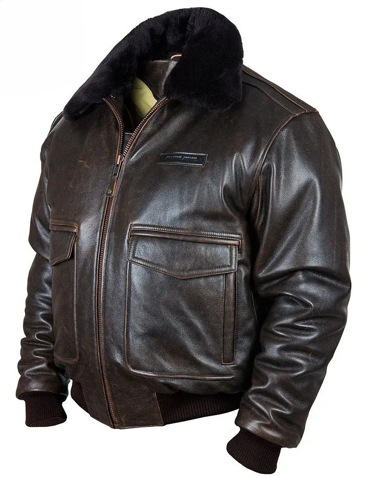 (NEW ARRIVALS) A-2 FLIGHT LEATHER JACKET WITH LINER