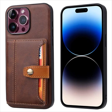 IPHONE 15 PRO RETRO STYLE CASE WITH WALLET