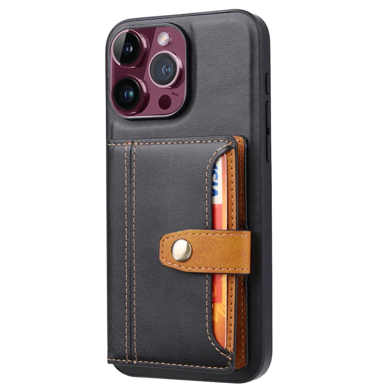IPHONE 15 PRO RETRO STYLE CASE WITH WALLET