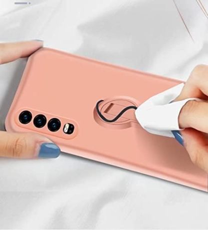 EnZo for Huawei Phone case for Huawei P40PRO with Phone Stand,Soft Gel Rubber case Cover for Huawei Series（Gift: Film + Phone Rope）.