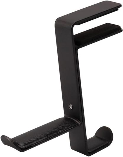 Generic Headphone Stand Metal Headset Hanger Metal Stand Headphones Stand Rack Headset Soundbar Hook Headphone Hanger Holder Headset Holder Clamp on Desk Hanger Pu Universal Display Stand