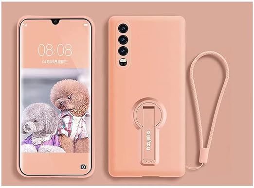 EnZo for Huawei Phone case for Huawei P40PRO with Phone Stand,Soft Gel Rubber case Cover for Huawei Series（Gift: Film + Phone Rope）.